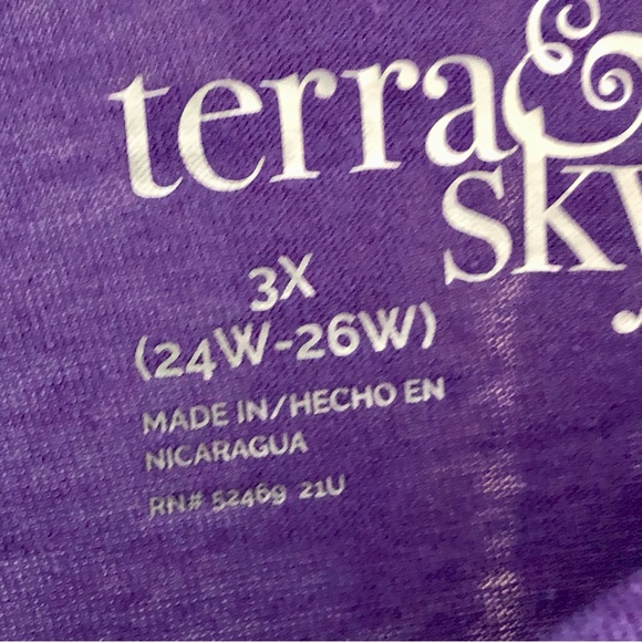 Long Sleeve Purple Long Sleeve Top Sz 3X - Picture 3 of 5